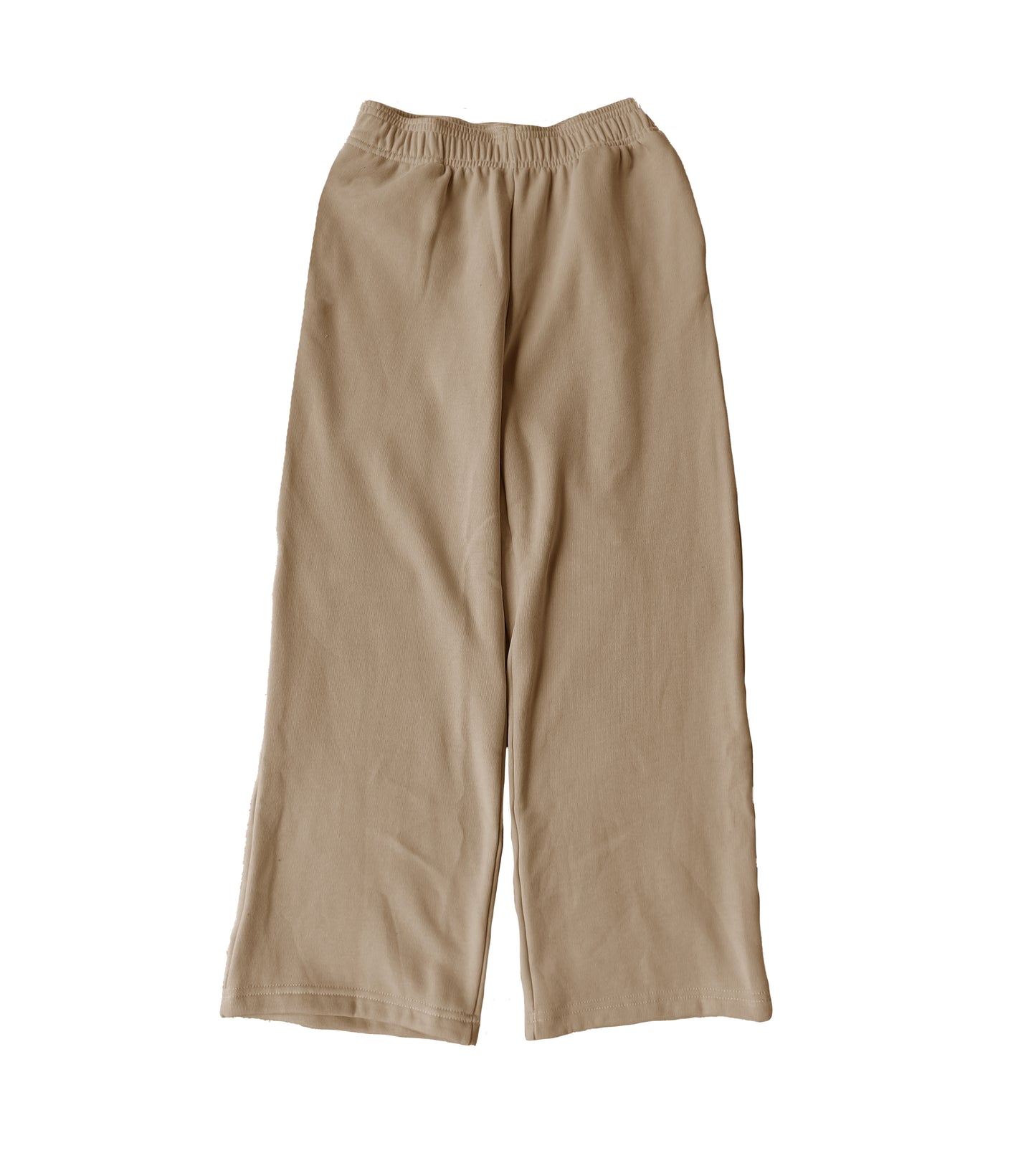 Khaki Sponge Fleece Wide Leg Sweatpants
