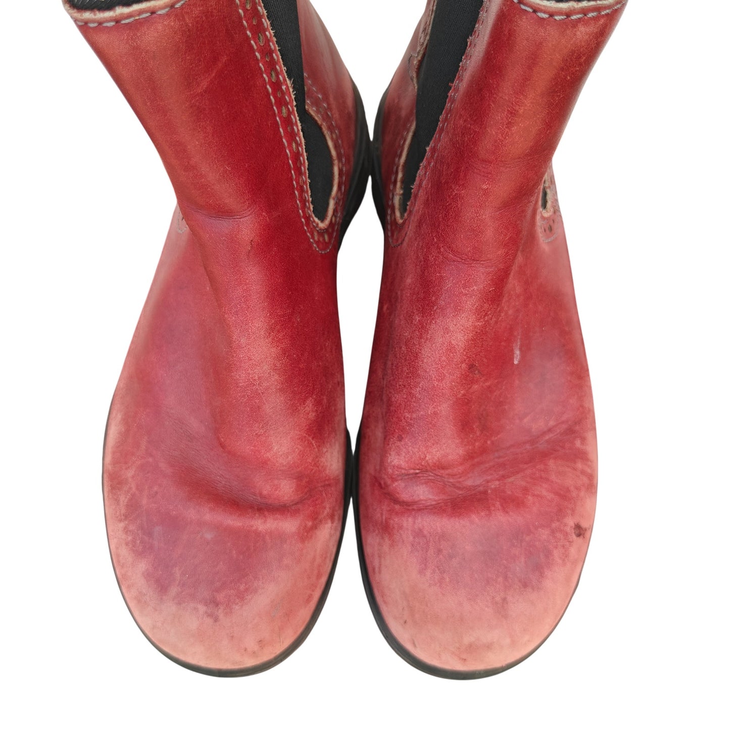 Blundstone Red Leather Chelsea Boots