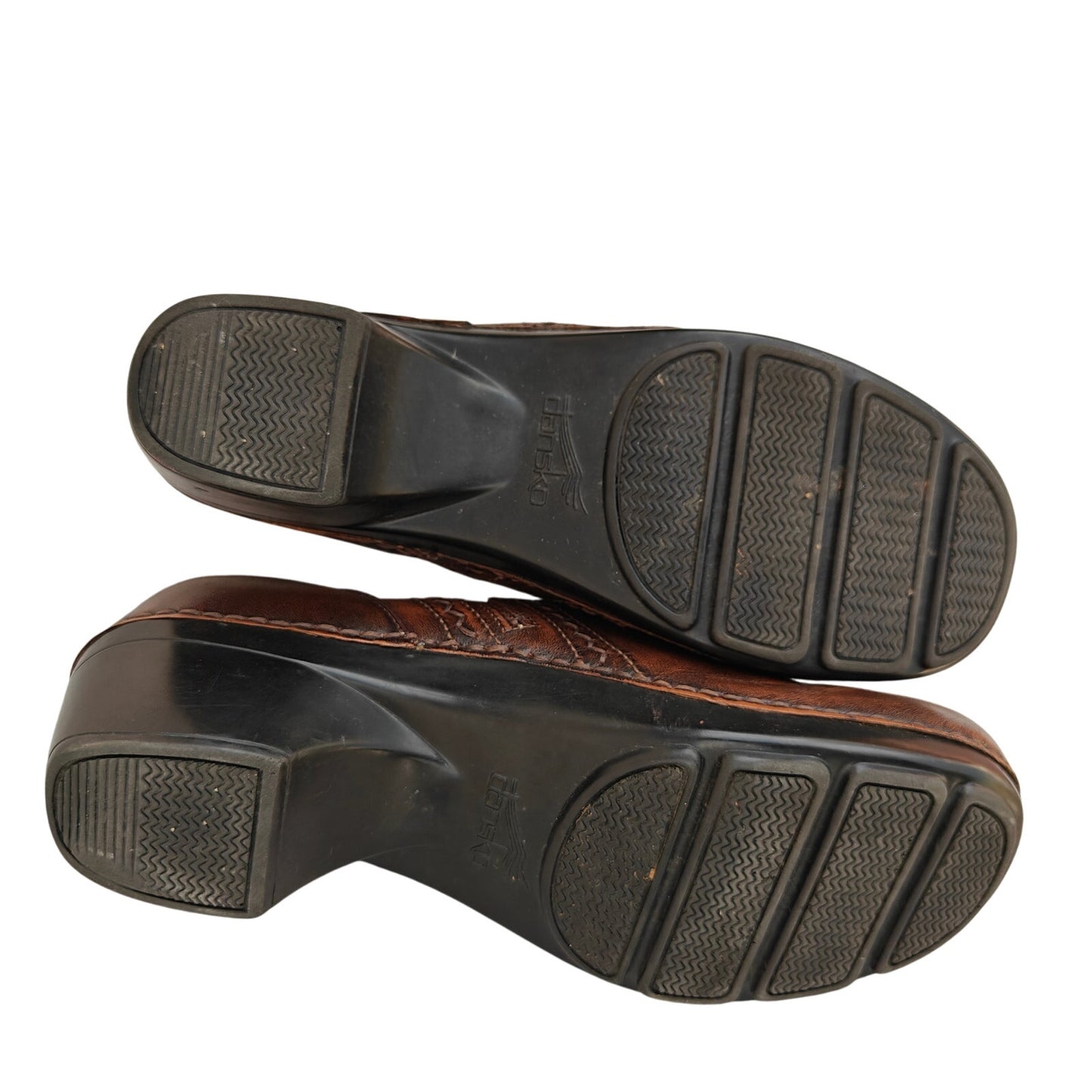 Brown Leather Clogs
