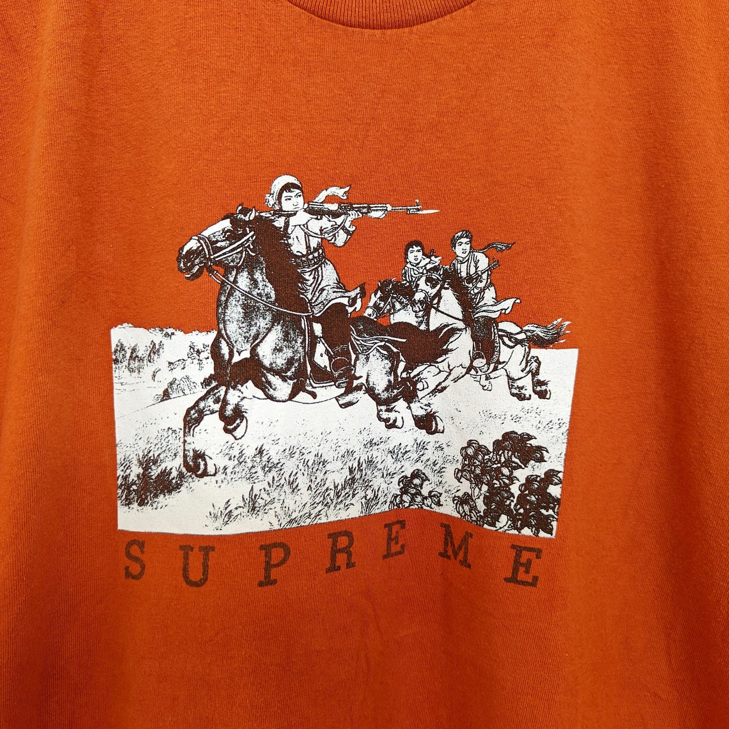 Orange Horse Riders Graphic Tee