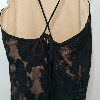 Black Sheer Lace Tank