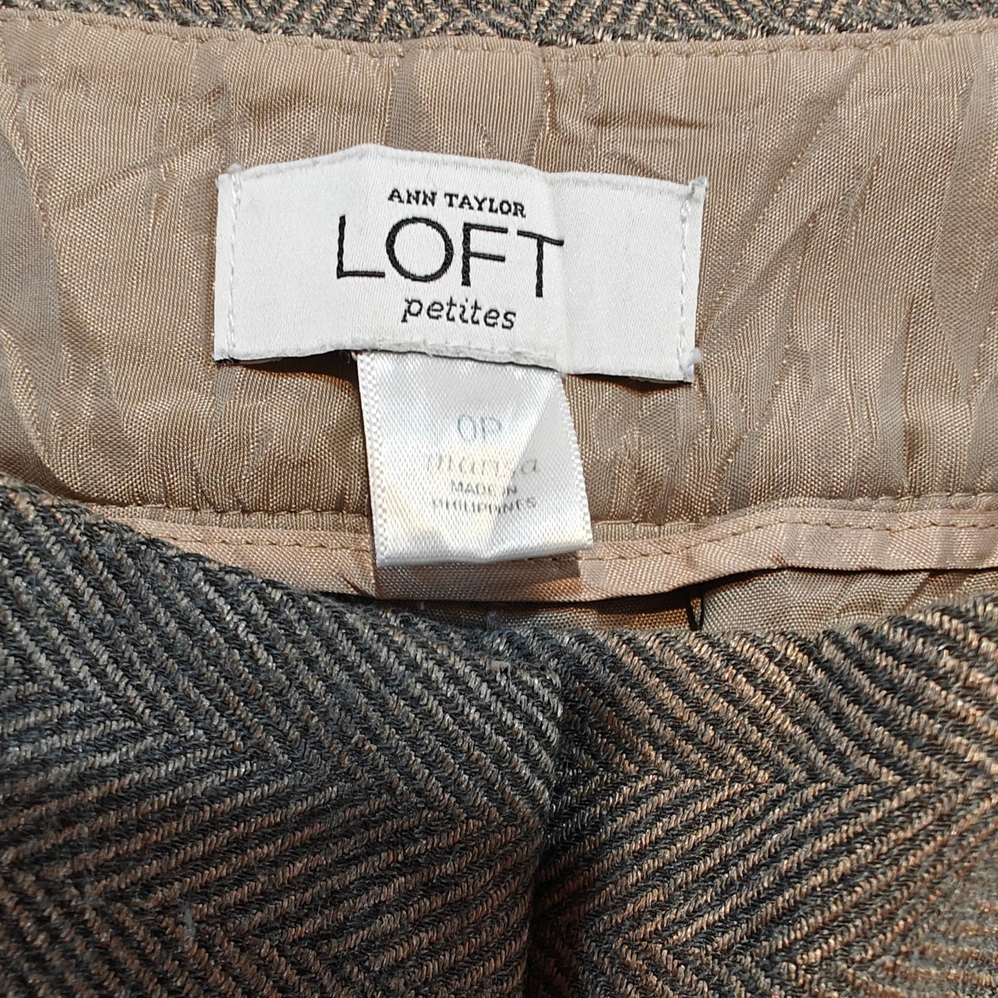 Herringbone Wide Leg Trouser Pants