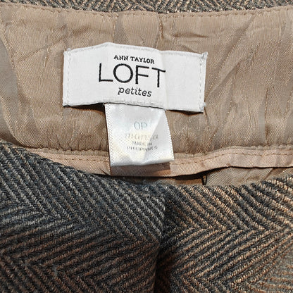 Herringbone Wide Leg Trouser Pants