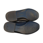 Mens Black Leather Moc Toe Loafers