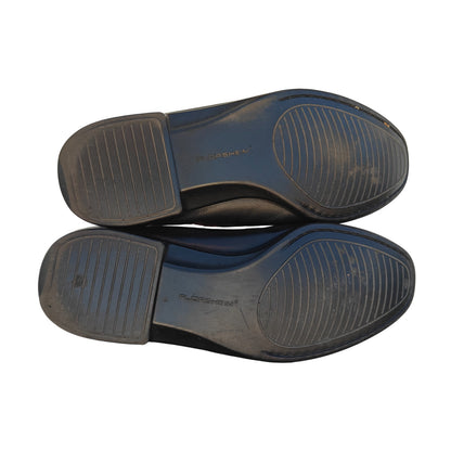 Mens Black Leather Moc Toe Loafers
