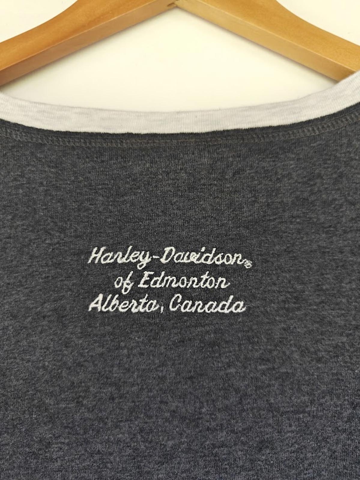 Gray Harley Davidson Ringer T-Shirt