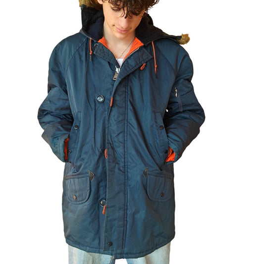 Vintage 1970s Navy Parka