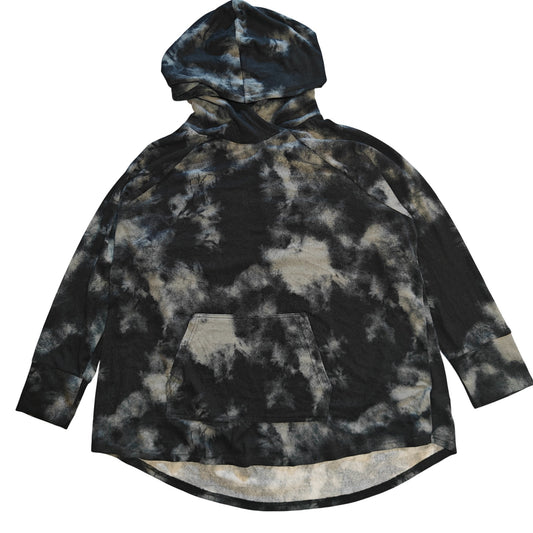 Black and Gray Tie Dye Hoodie