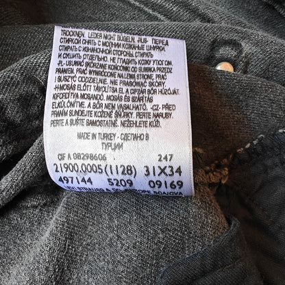 Gray Moto Zip Jeans