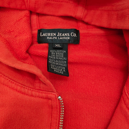 Red Full Zip Hoodie Jacket