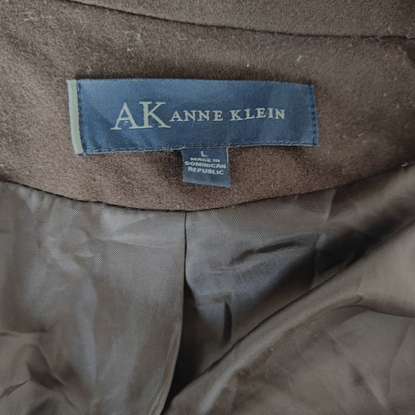Brown Wool Blend Double Breasted Peacoat