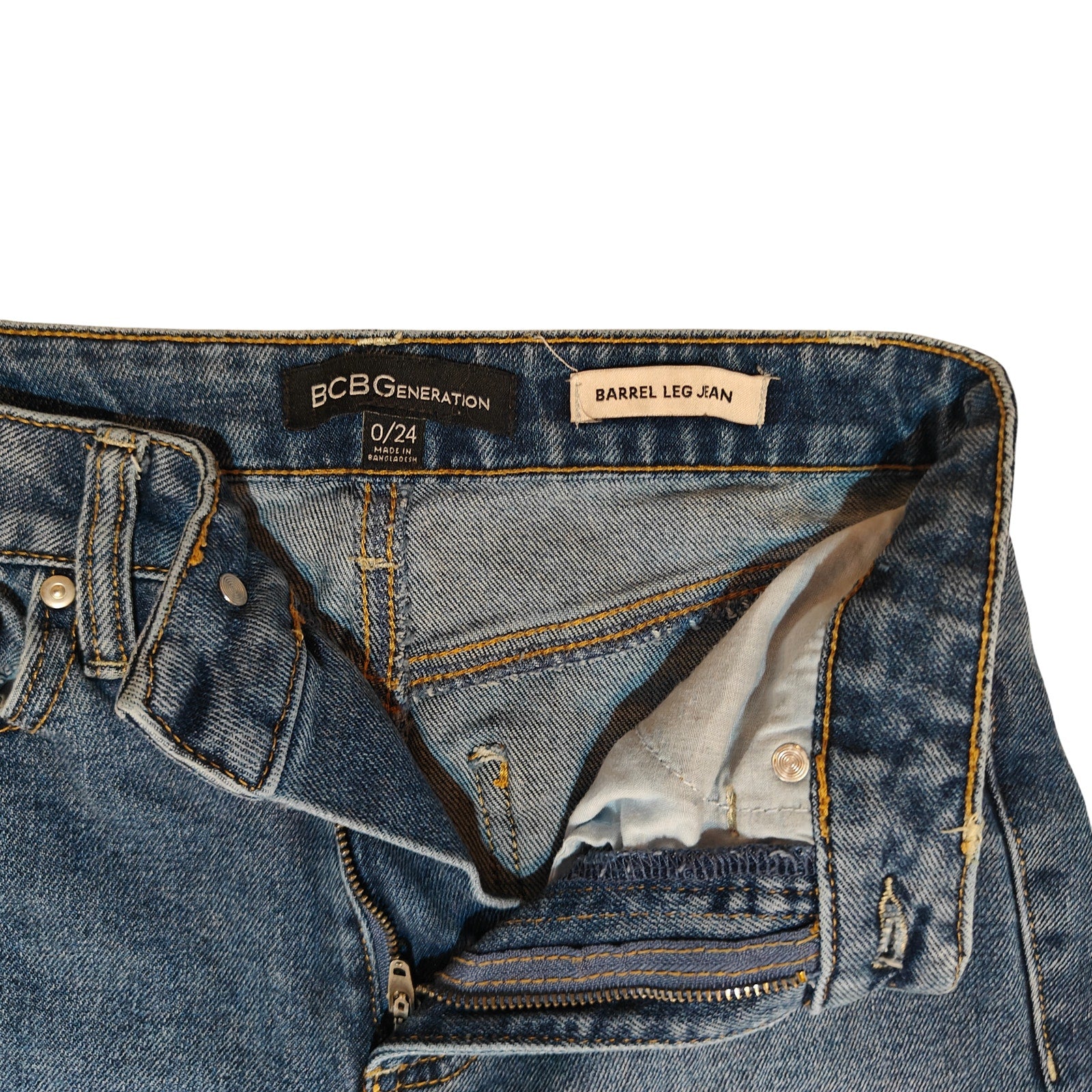 Barrel Leg High Rise Jeans
