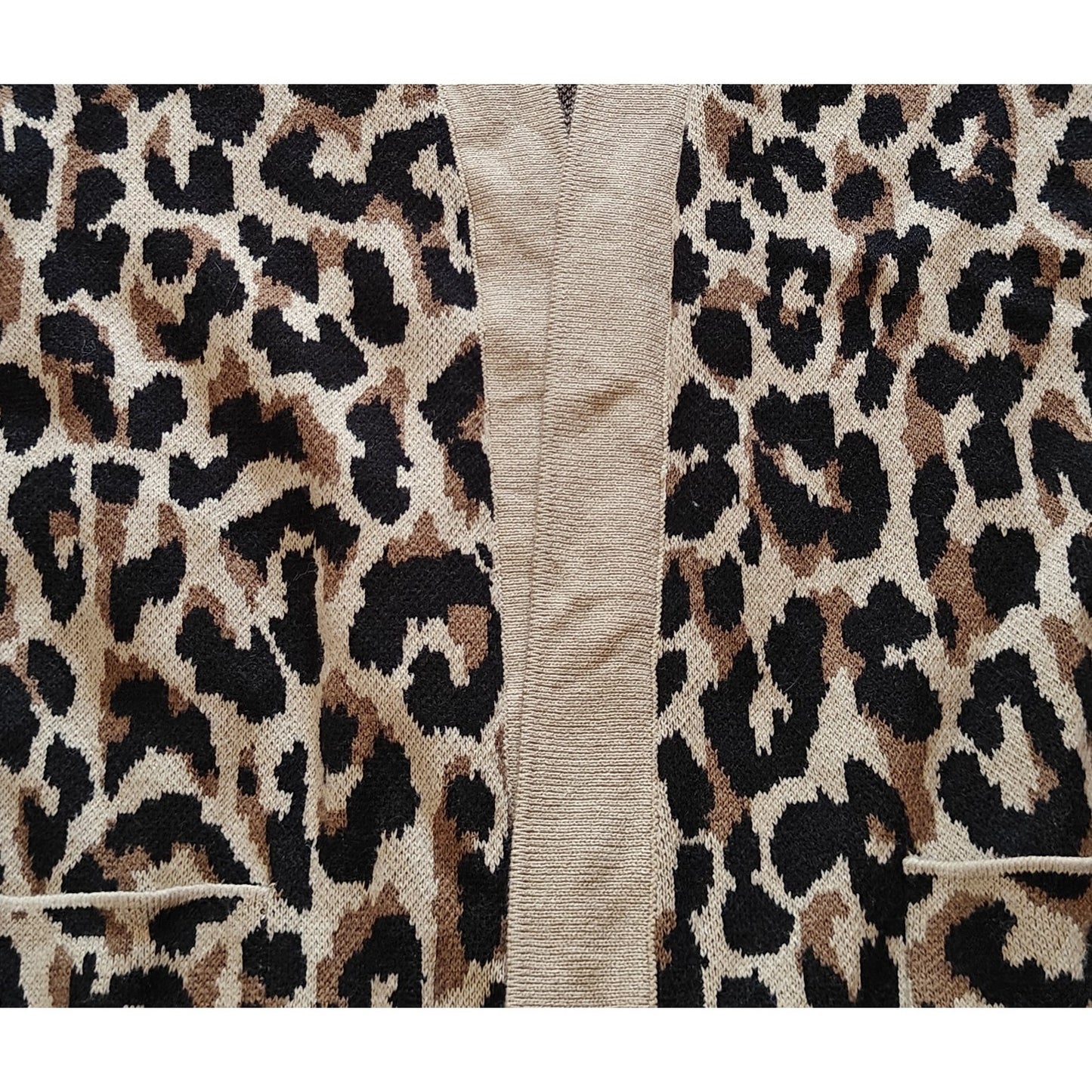 Leopard Print Open Cardigan Sweater