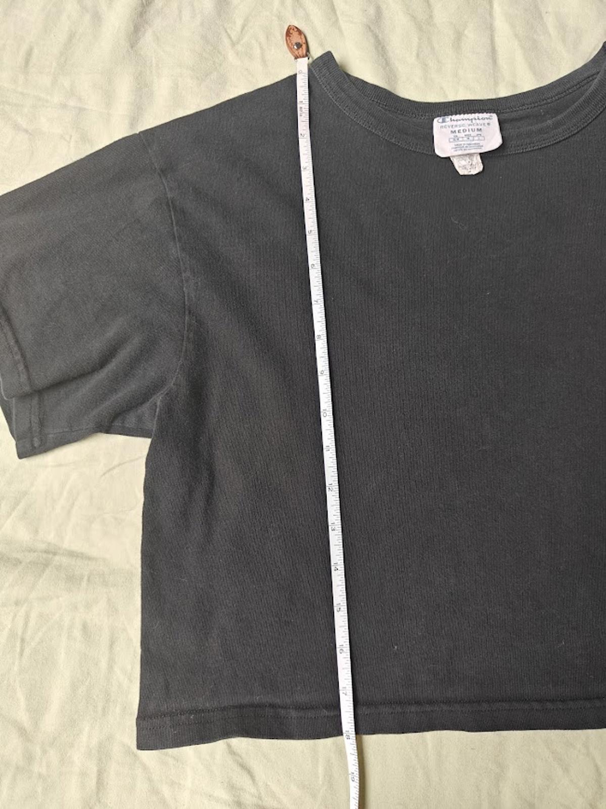Black Crop Tee With Pink/Blue Patch
