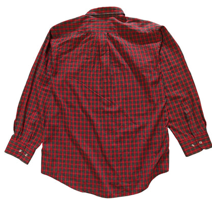Marin Poplin Red Plaid Button Front Shirt