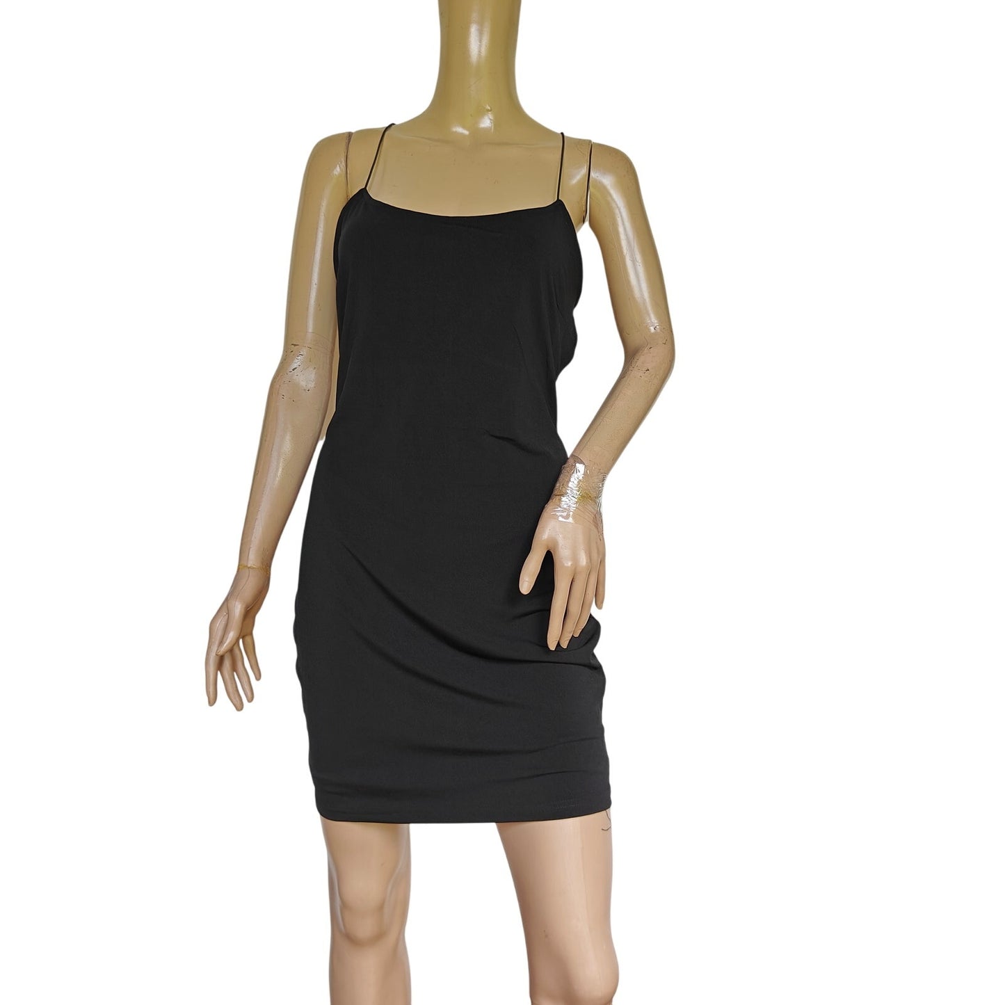 Black Strappy Backless Mini Dress