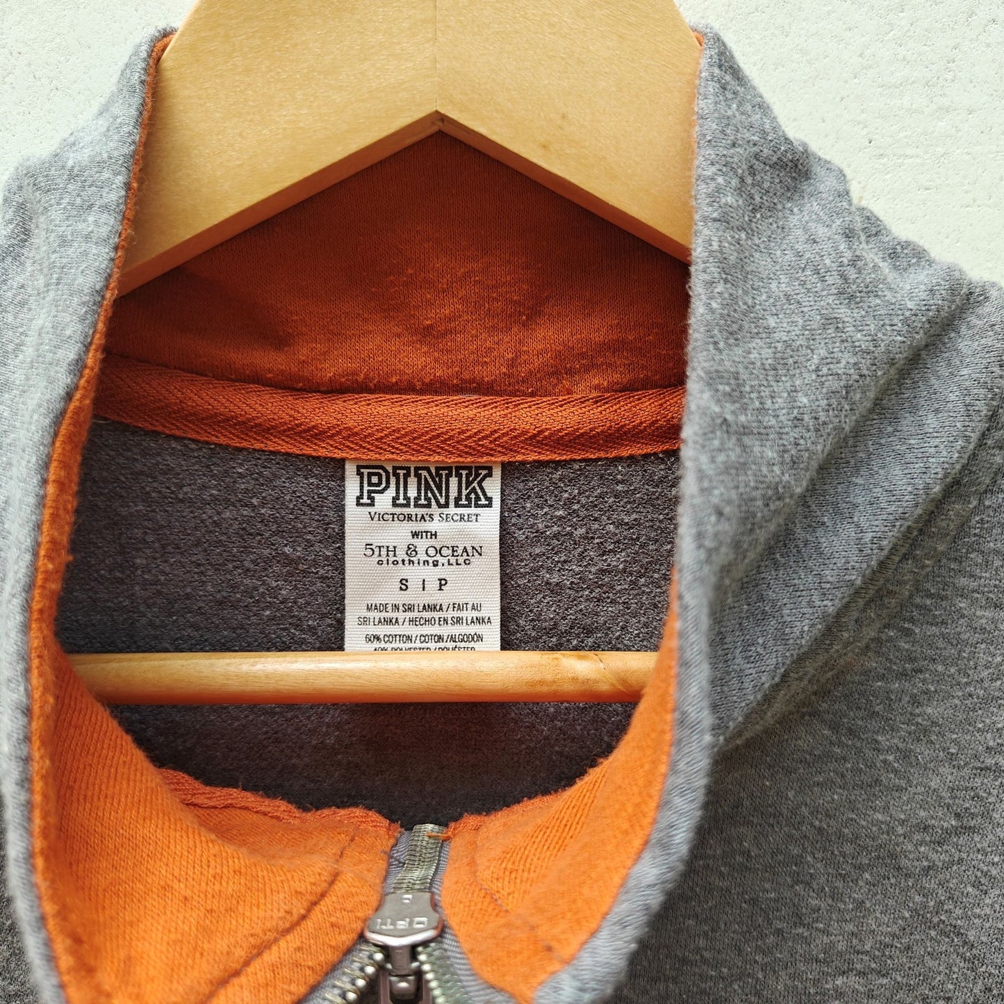 Gray Texas Longhorns Quarter Zip with Orange Detail