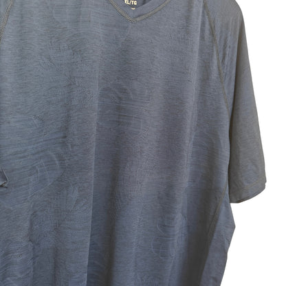 IslandZone Blue Palm Print Performance V-Neck Shirt