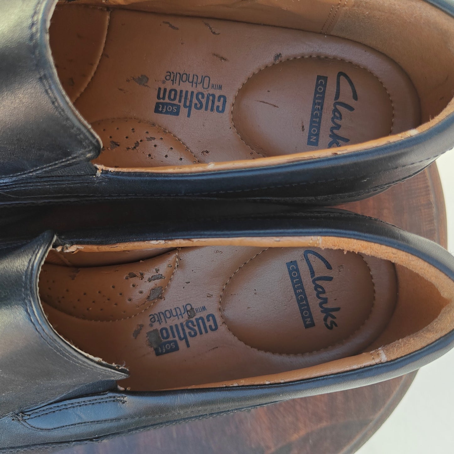 Black Leather Slip On Loafers