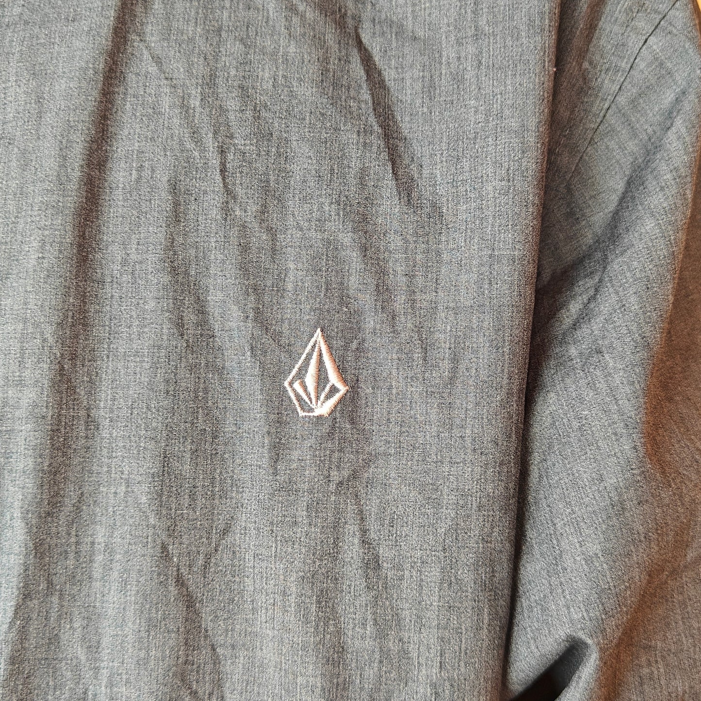 Gray Zip-Up Windbreaker Jacket