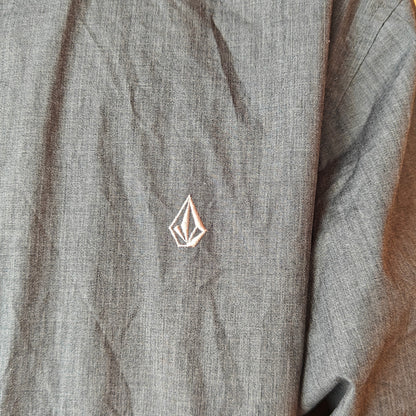 Gray Zip-Up Windbreaker Jacket