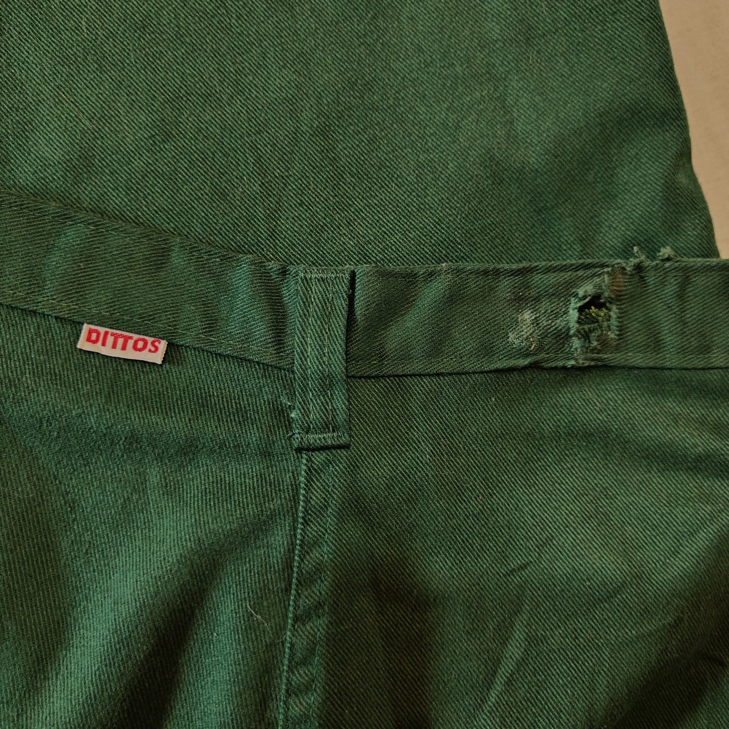 Vintage Green Flare High Rise Pants