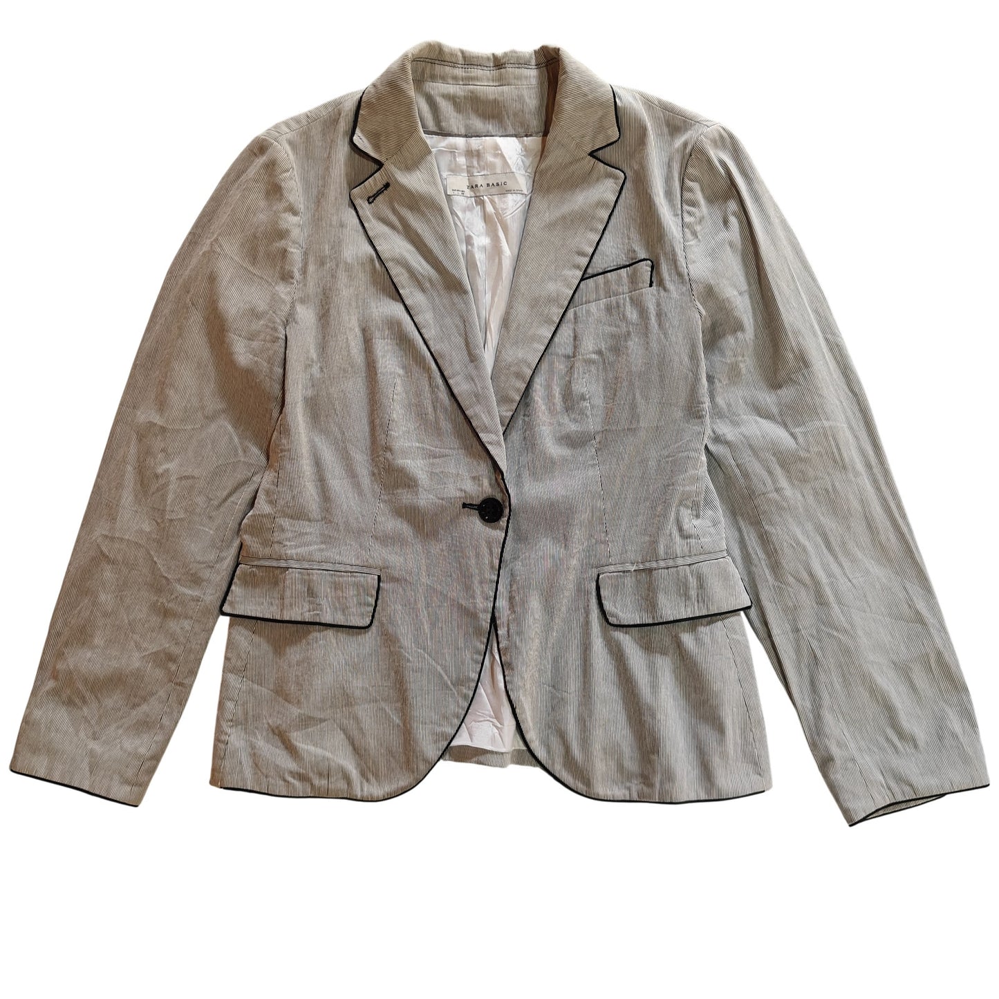 Pinstripe Black and White Blazer