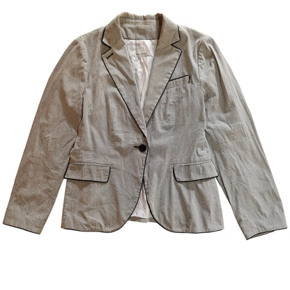 Pinstripe Black and White Blazer