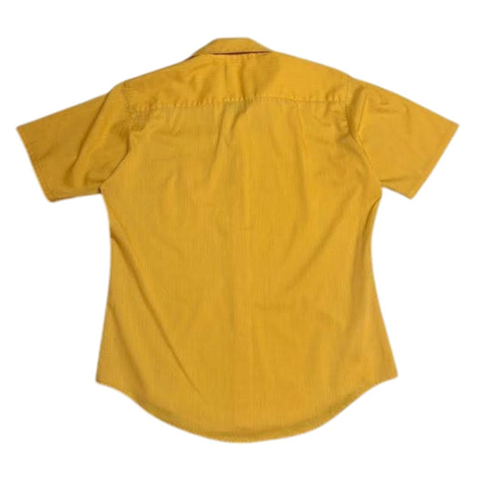 Vintage 70s Button Down Shirt in Yellow