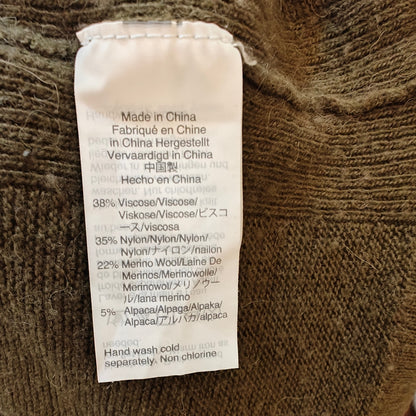 Olive Green Merino Wool Blend Sweater
