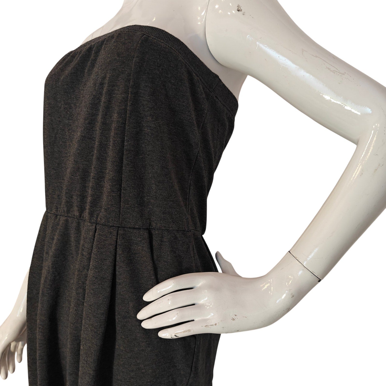 Gray Strapless Mini Dress