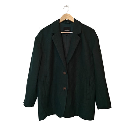Forest Green Wool Blend Blazer