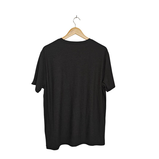 Black Pima Cotton Henley Tee Shirt