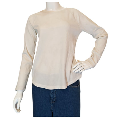 Cream Waffle Knit Thermal Top