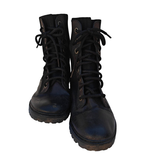 Black Lace Up Combat Boots
