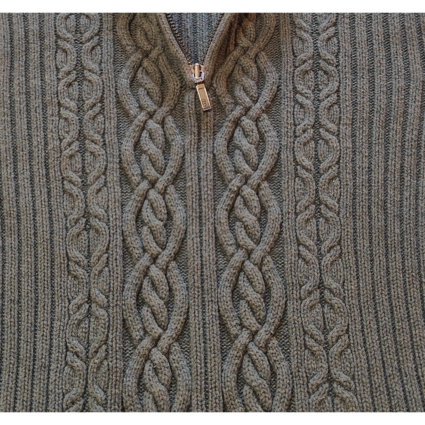 Cable Knit Quarter Zip Sweater