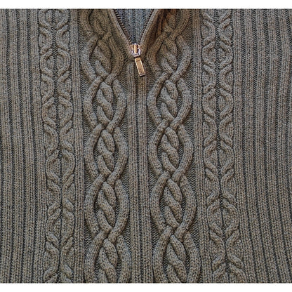 Cable Knit Quarter Zip Sweater