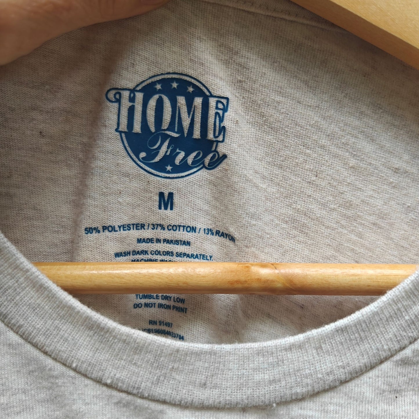 Heather Gray Home Free Retro Stripe Graphic Tee
