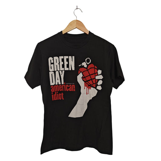 Green Day American Idiot Band Black T Shirt