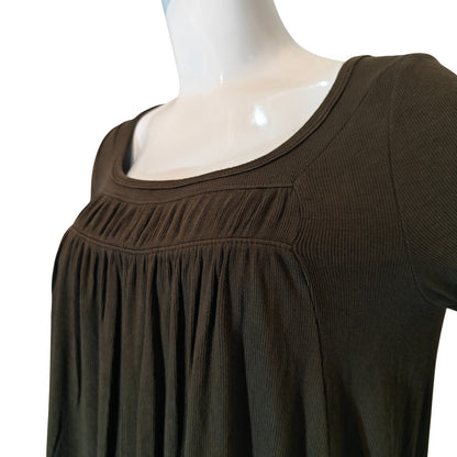 Green Babydoll Long Sleeve Top
