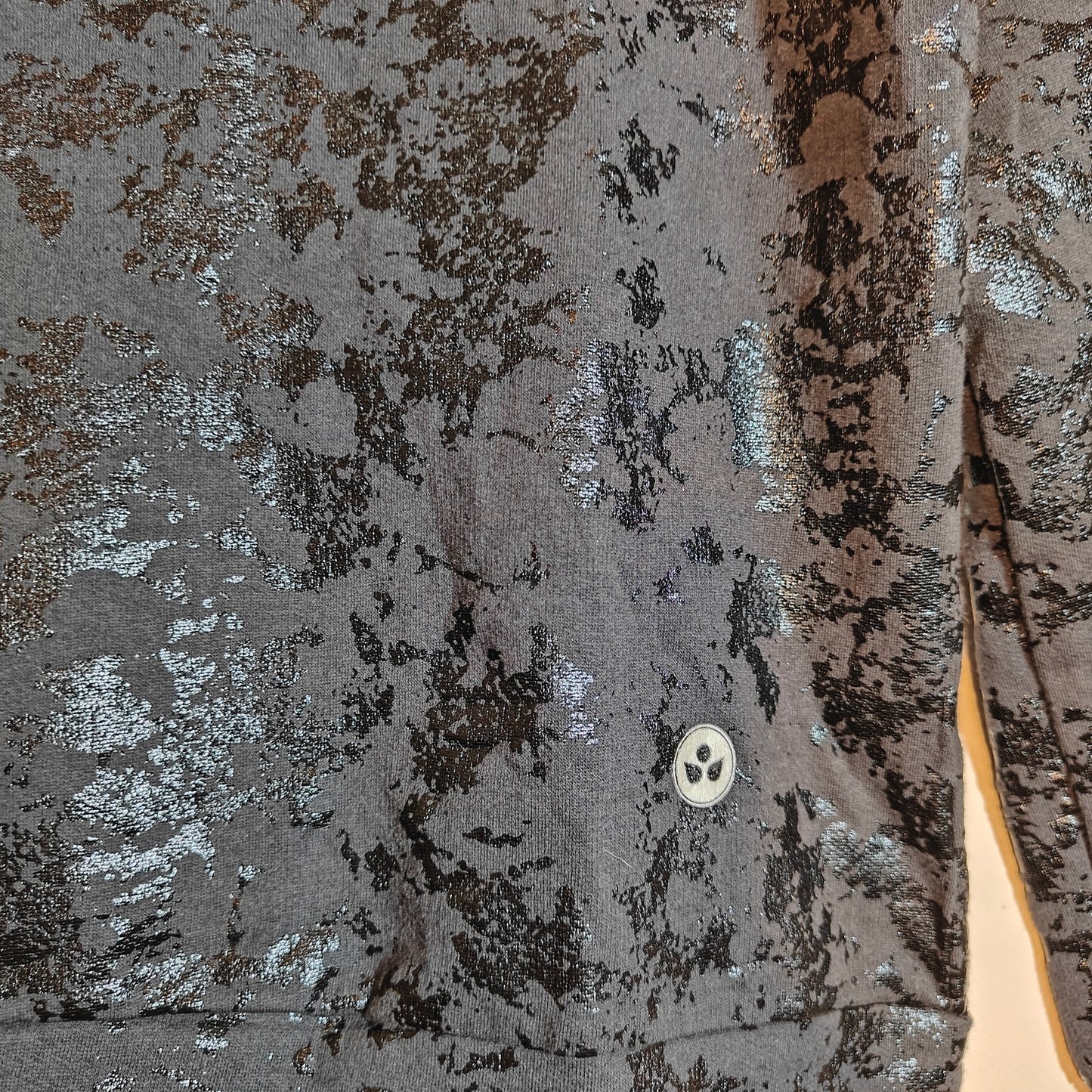 Gray Foil Print Sweatshirt