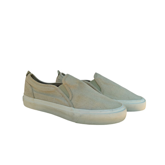 Beige Canvas Slip On Sneakers