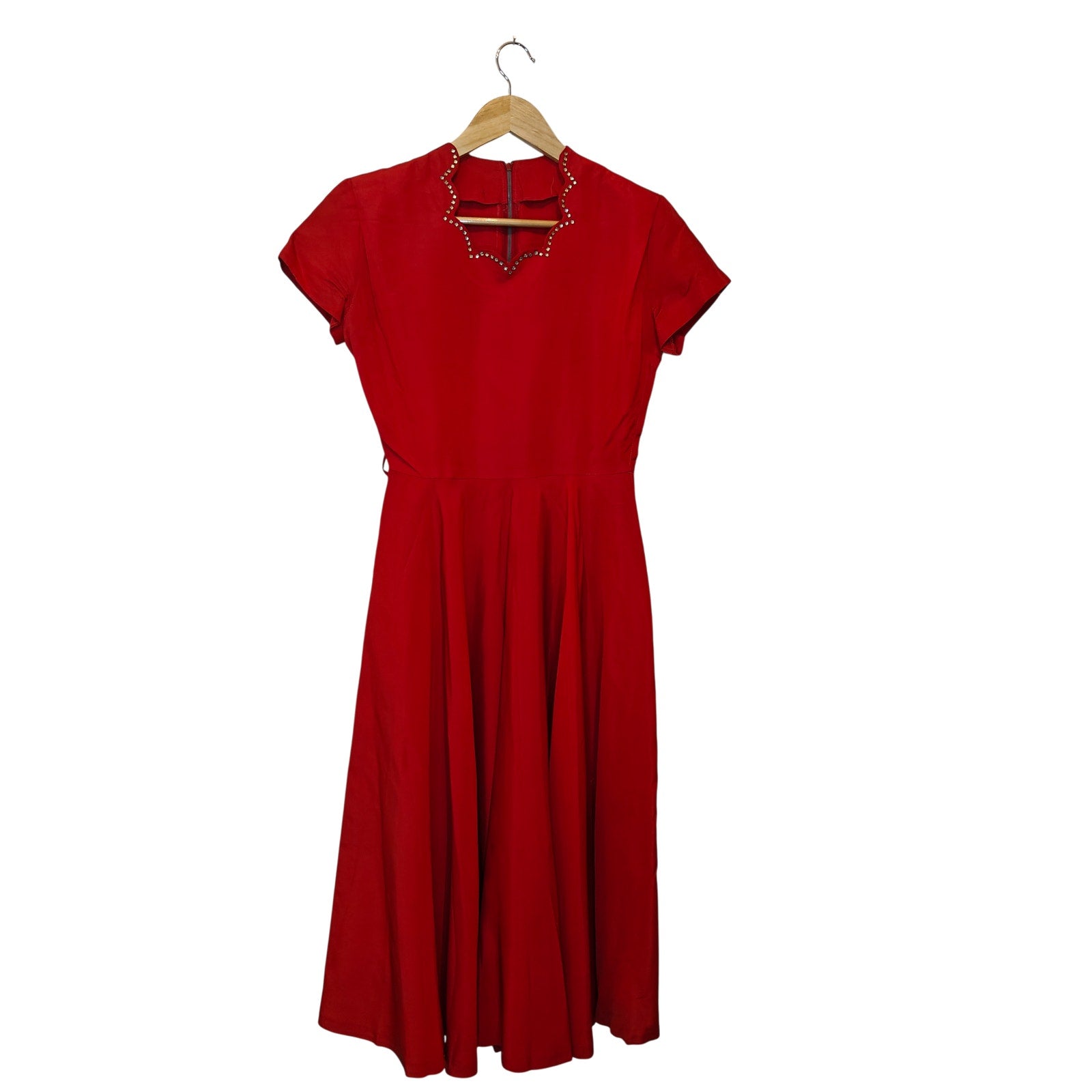 Vintage Red Fit Flare Dress