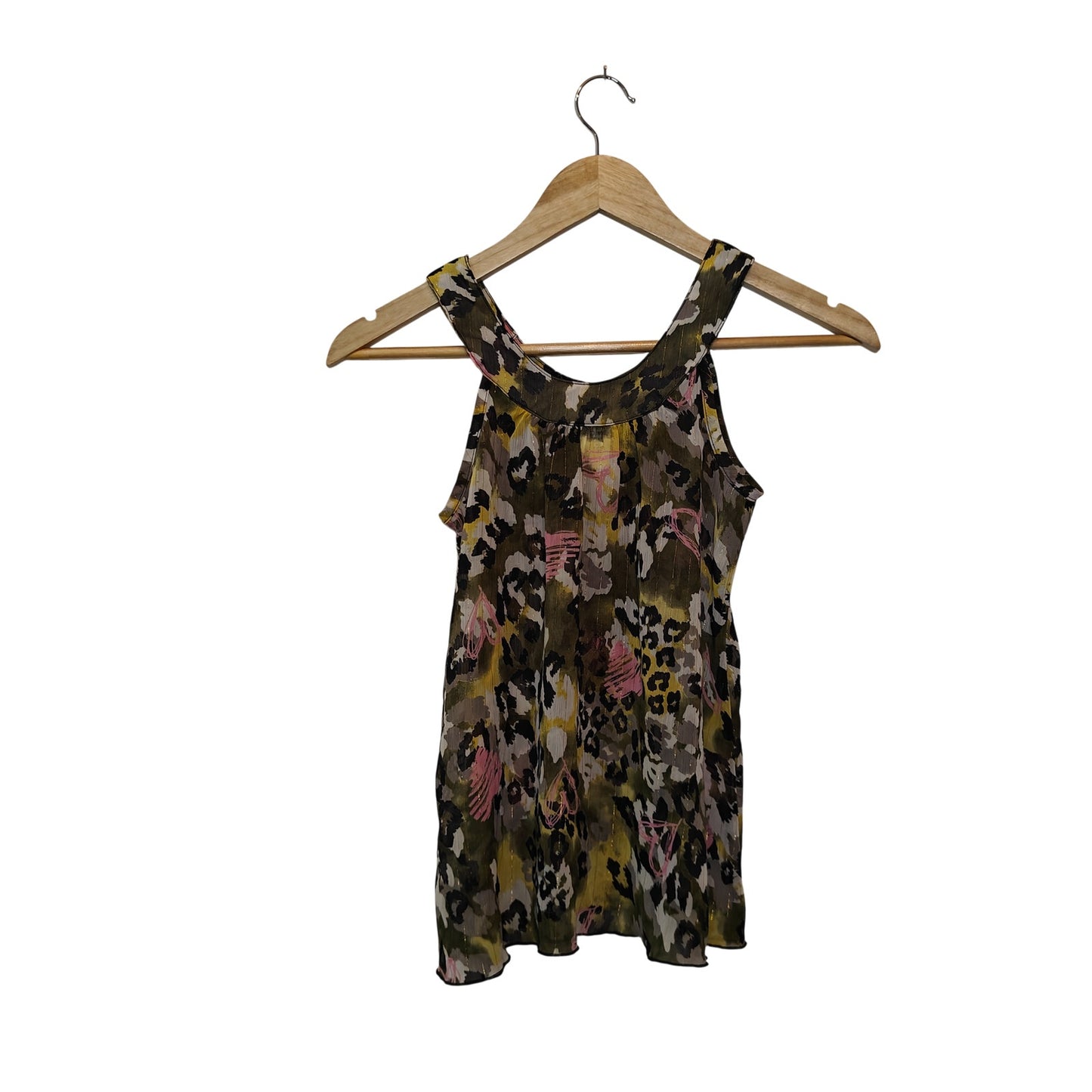 Leopard Print Sequin Halter Tank