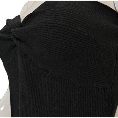 Black Ribbed Strapless Sweetheart Tube Top