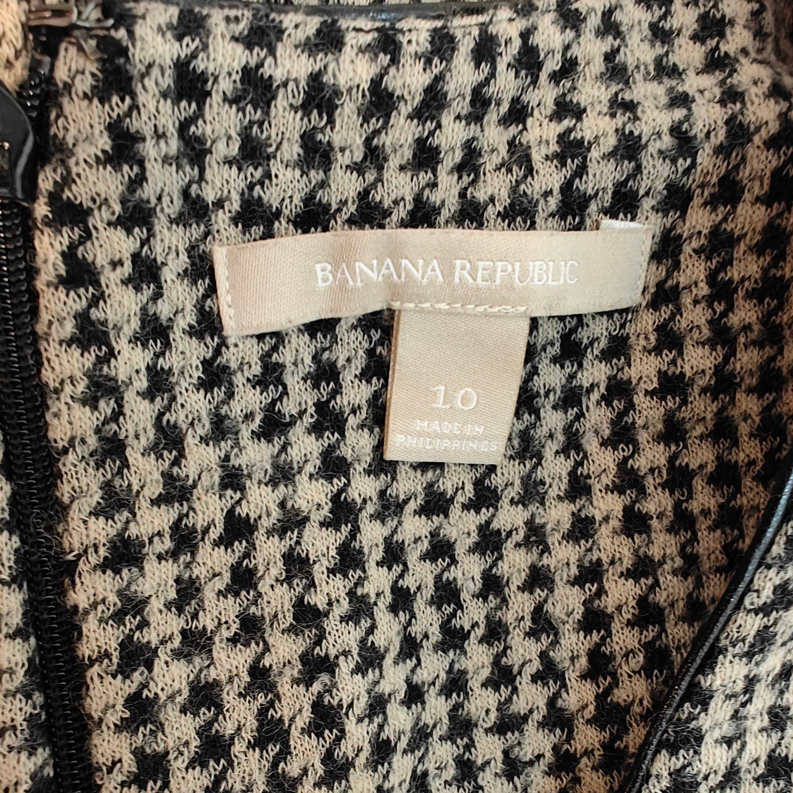 Houndstooth Wool Blend Sheath Dress