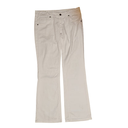 White Straight Leg High Rise Jeans