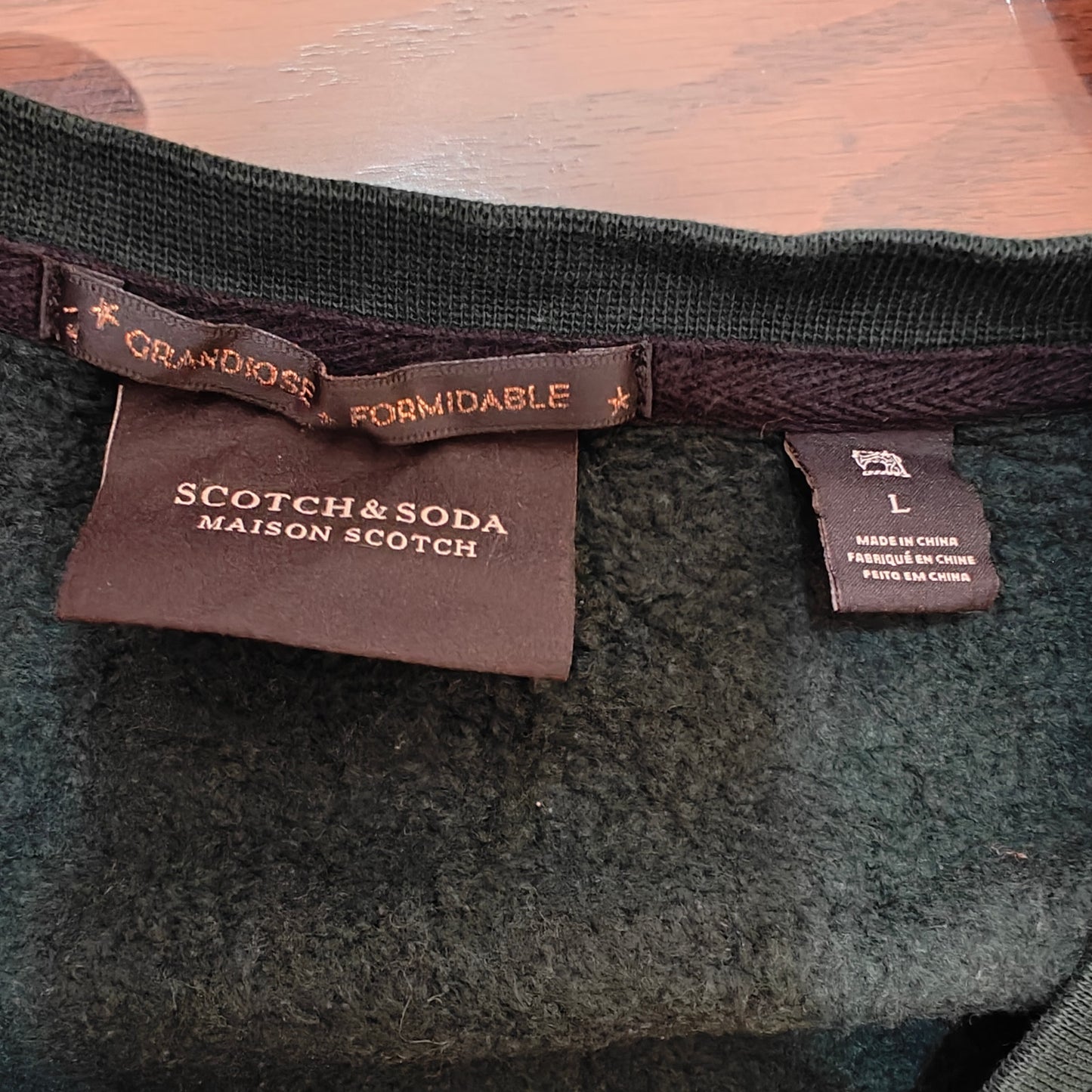 Green Maison Scotch Embroidered Graphic Sweatshirt