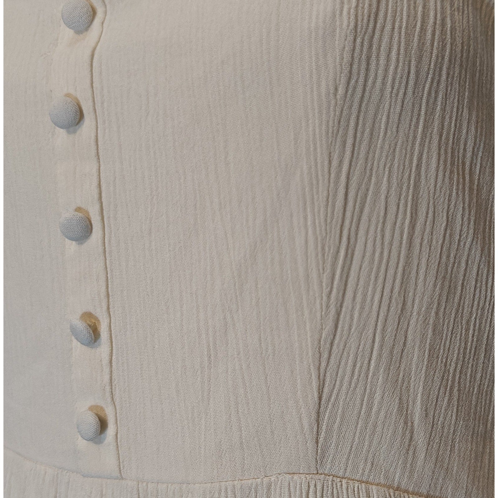 Cream Tiered Mini Dress