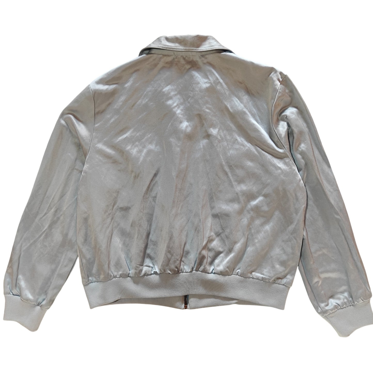 Light Blue Satin Bomber Jacket